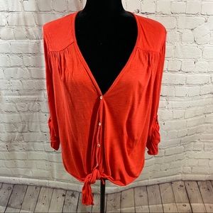 Max studio button down top